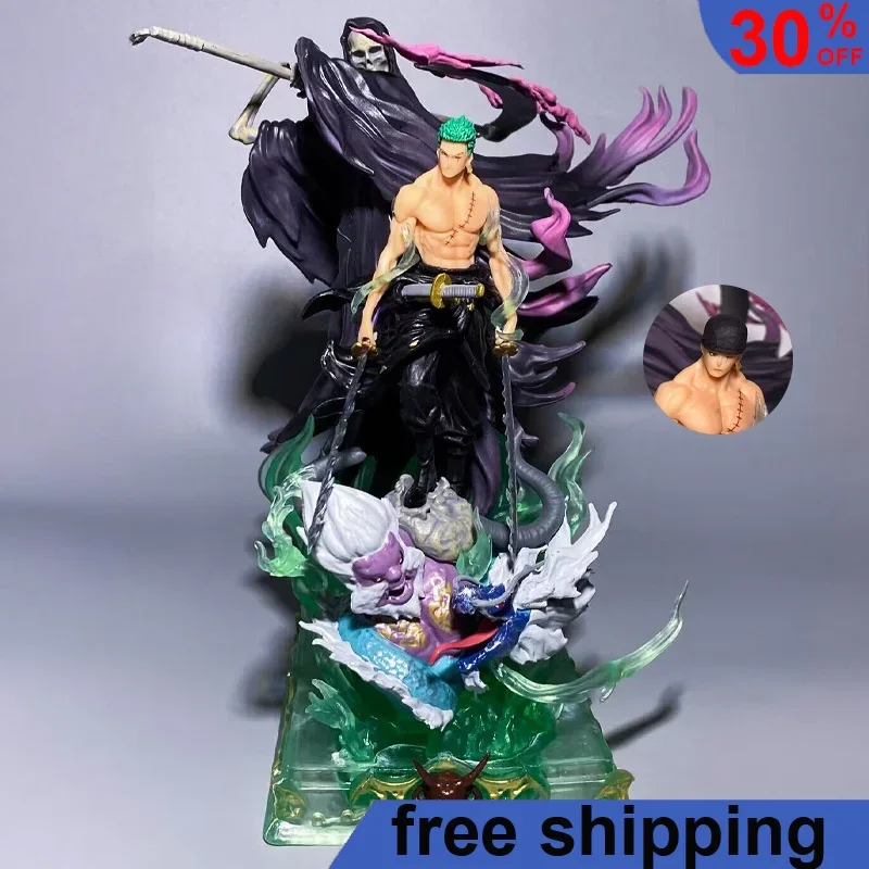 24cm ONE PIECE Roronoa Zoro Gk Standing Straw Hat Model Limited Edition Figure Statue Anime Ornament Birthday Animation gift toy