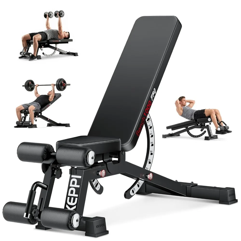1200lbs Commercial Grade Adjustable Weight Bench for Home Gym Strength Training, Custom