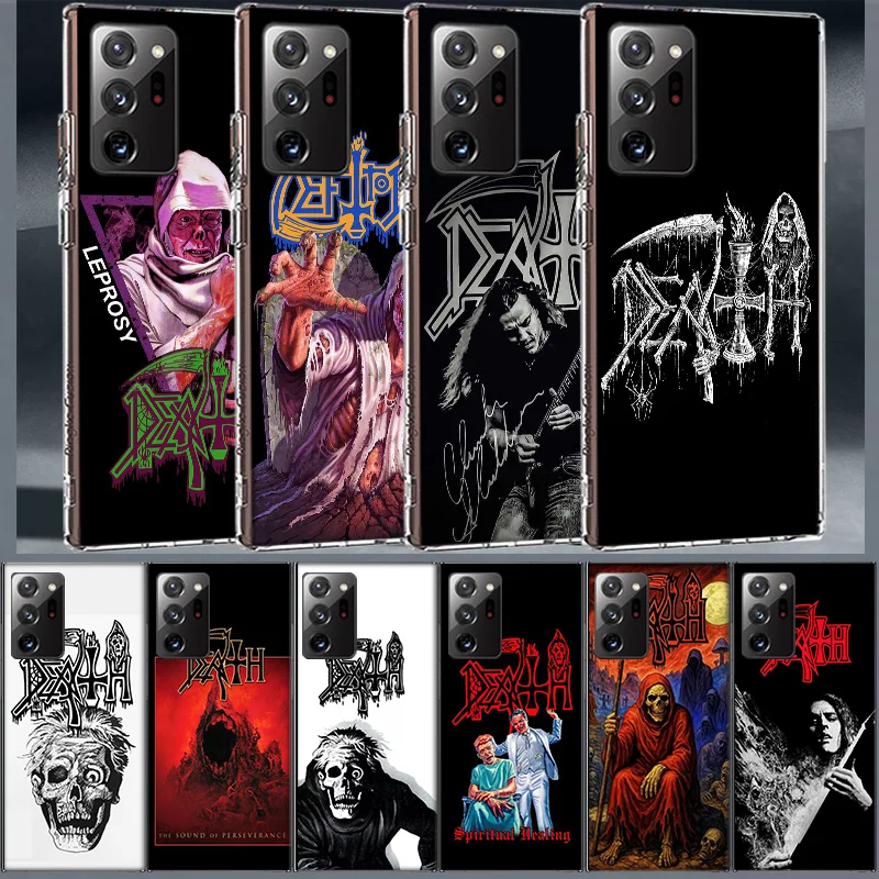 Metal Band D-Death Phone Case for Samsung A55 A35 A25 A15 A07 A05S A16 A17 A26 A36 A37 A56 A57 Galaxy Note 20 10 A50S A71 A51 A3