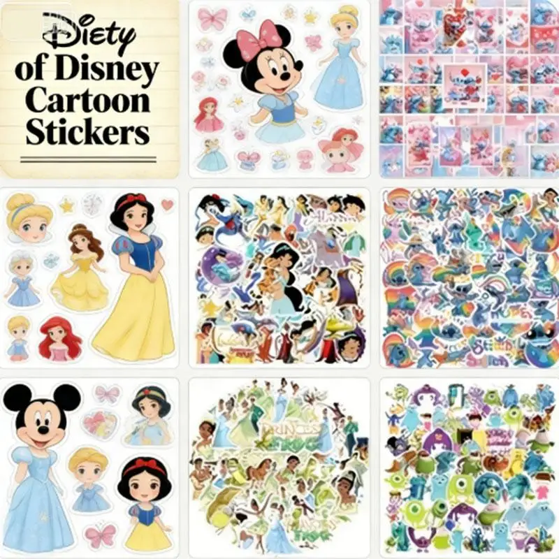 

50pcs Various Disney Cartoon Graffiti Stickers 3d Toy Story Waterproof Decals Stickers For Phone Laptop Luggage Diy Kids toy