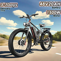 DUOTTS S26 E-Bike 1500W Motor 48V20AH Battery Hydraulic Braking Electric Bicycle 26-Inch Fat Tire All Terrain Electric Bike