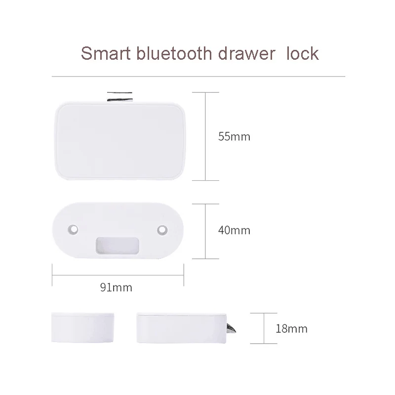 Imagem -05 - Tuya Smart Home Lock no Hole File Cabinet Gaveta de Móveis Fechadura Eletrônica sem Fio Tuya App Controle Keyless Fechaduras Invisíveis