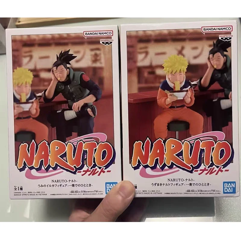 Auf Lager Original Bandai Banpresto Naruto Umino Iruka Uzumaki Naruto Anime Action-figuren Modell Spielzeug desktop Ornament Geschenke