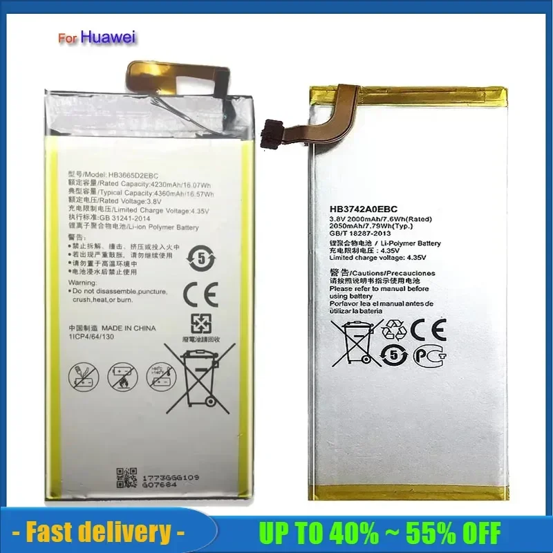 Battery For Huawei Ascend Nova 2 3 4 2i 3i 3e 4e 5i/G7 C199 G8 G8X G9 G10 Plus/Mate 7 8 9 10 20 X S SE RS Lite Pro Nova3 Nova4