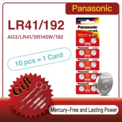 10-100PCS Panasonic AG3 LR41 Cell Coin Alkaline Battery Button Batteries SR41 192 384 SR41SW For Lamp Chain Finger Light Watch