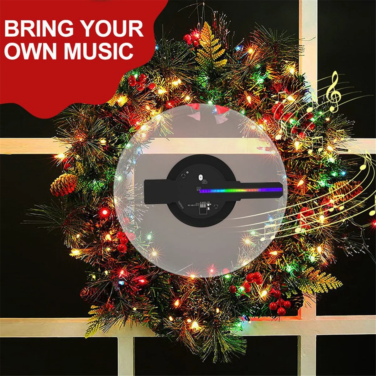 

M86K 3D Holographic Advertising Light Hologram Projector LED Desktop Screen Fan with Audio Playback Support Images and Video