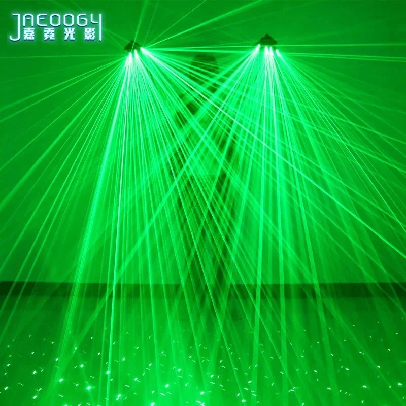 Imagem -03 - Verde Gypsophila Laser Beam Led Stage Luvas Trajes Luminosos Performance de Dança Novo 532nm Pcs