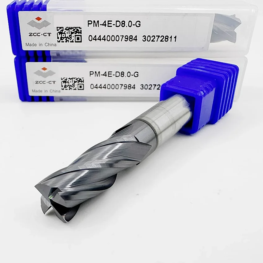 

PM-4E-D6.0-G/PM-4E-D7.0-G/PM-4E-D8.0-G/PM-4E-D9.0-G/PM-4E-D10.0-G ZCC.CT CNC PM-4E-G 4 flute flat end mills 4T End Mills