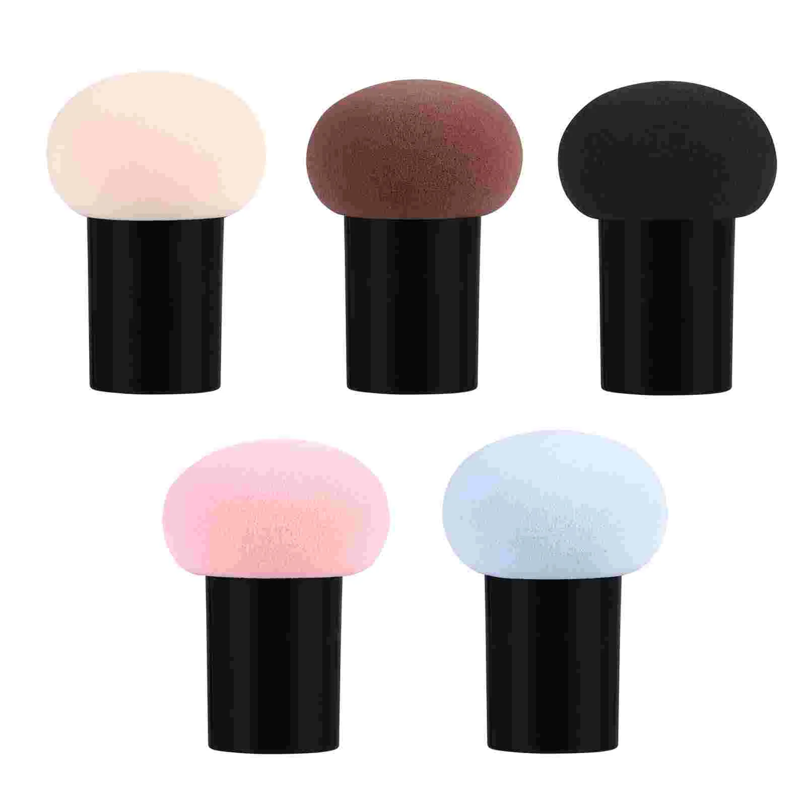 5 stücke Gemischte Farbe Trocken Nass Make-Up Schwamm Puff Pilz Form Mixer Gesicht Foundation Erröten Salon Home Reise Professionelle