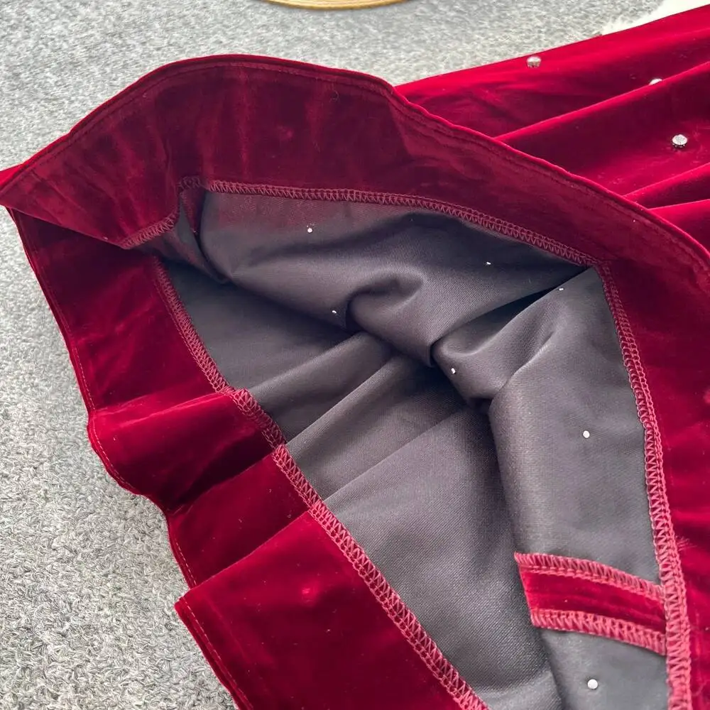 Chic vintage lanterne manches longues velours élégant fée mode coréenne automne femmes vêtements