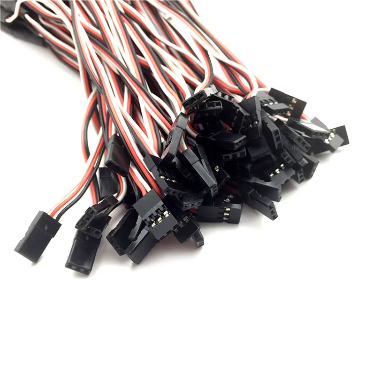 10個入り フタバJRプラグ サーボY型スプリッターケーブル 延長線 リード線 26AWG 150mm 200mm 300mm 500mm 1000mm RC模型ボート用