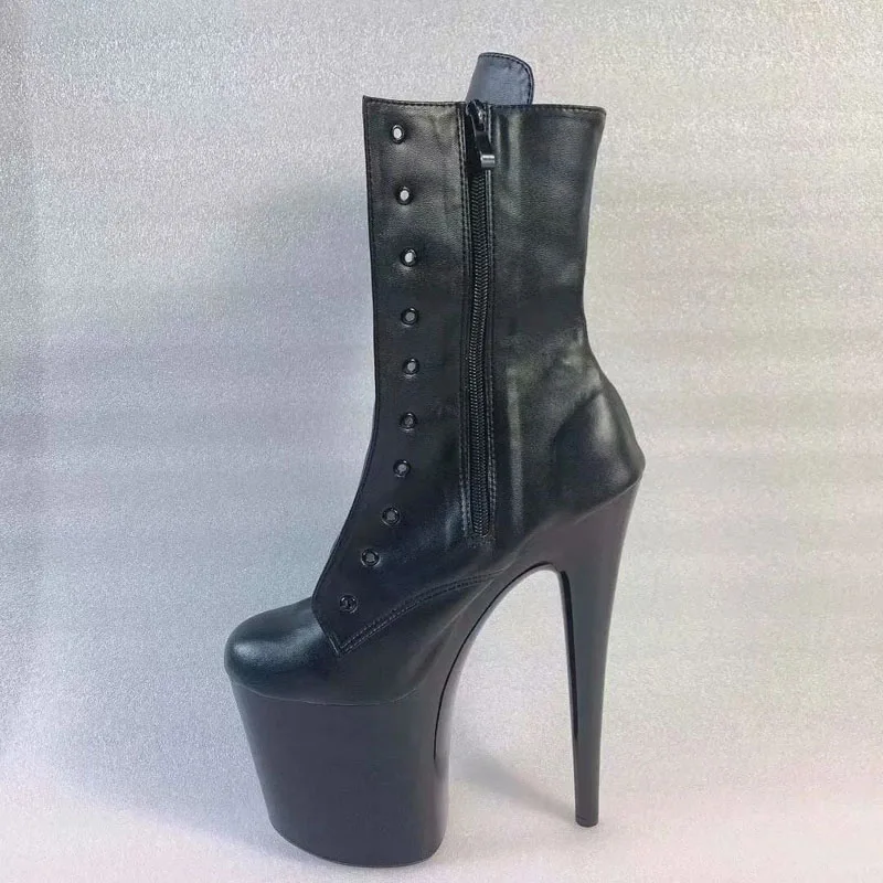 

Модные пикантные женские ботильоны Knight на платформе 9 дюймов на высоком каблуке для женщин, осенне-зимняя обувь, розовые ботинки для танцев на пилоне 20-26 см