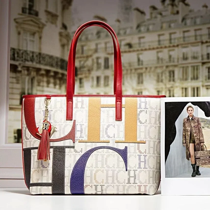 

High-Quality Vintage Leather Classic Designer Bag With Large Capacity And Solid Color For Women Shopper