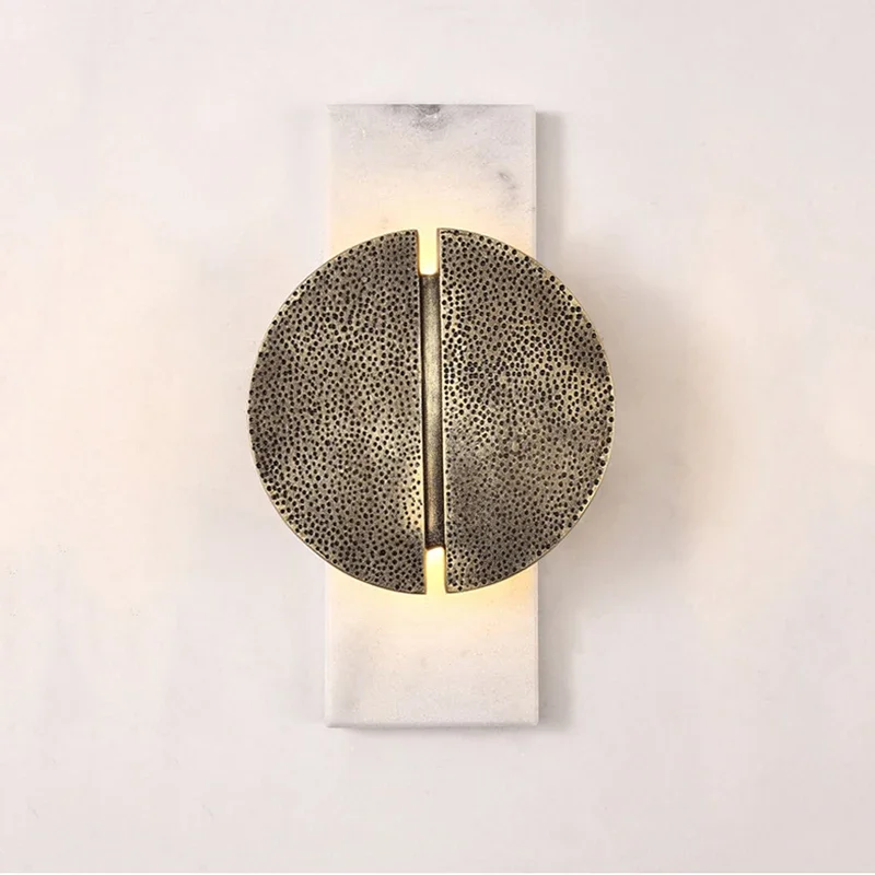 Imagem -02 - Postmodern Black Grey Marble Wall Light Sala de Estar Sala de Jantar Luxo Home Decor Lâmpada Cabeceira Estudo Corredor Hotel Designer Sconce g4