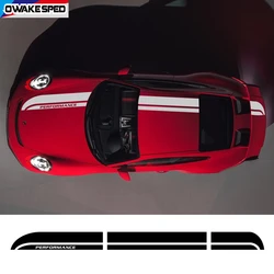 3Pcs For Porsche 911 997 991 992 GT3 RS Turbo Carrera 4S Racing Sport Stripes Car Body Hood Roof Tail Stickers Decal Accessories