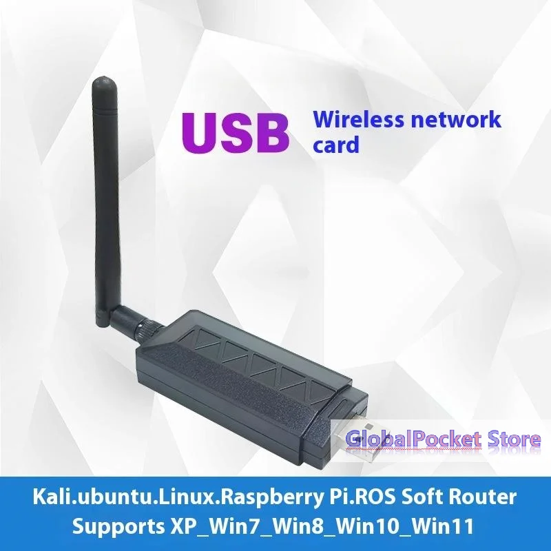 

1Pcs 2DBi WiFi Antenna Network Card Atheros AR9271 802.11n 150Mbps Wireless USB WiFi Adapter For Windows 7/8/10 Kali Linux