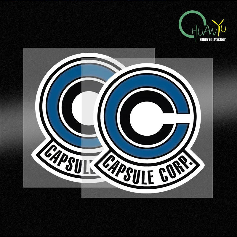 Capsule Company PVC glowing sticker, interesting cute cartoon anime creative car sticker motorcycle sticker