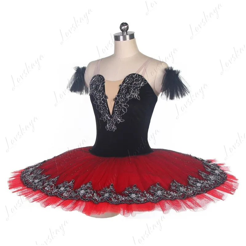

V-neck Ballet Performance Dress Highly Elastic Water-soluble Lace Puff Skirt Stage Outfit New Performance Dress