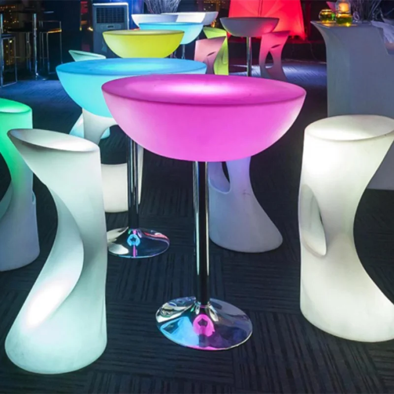 Table de bar éclairée à LED personnalisée, table de bar à LED, meubles de salon de boîte de nuit, tables ORY haut de gamme