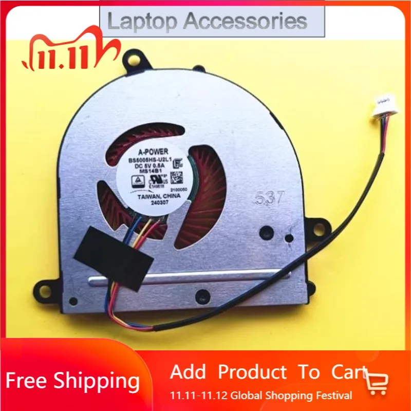 

F оригинальный новый вентилятор охлаждения процессора для MSI PE42 PS42 MS-14B1/14B2 кулер вентилятор BS5005HS-U2L1