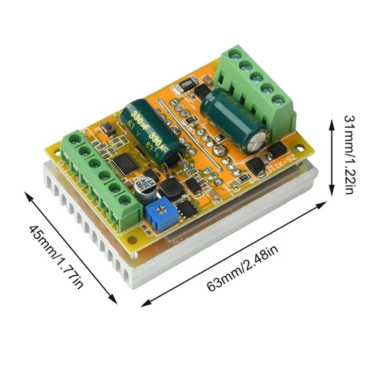 TCE 300W BLDC Three-Phase DC Brushless Motor Controller DC6.5V-50V No Hall Motor Drive Control Module PWM Signal Input