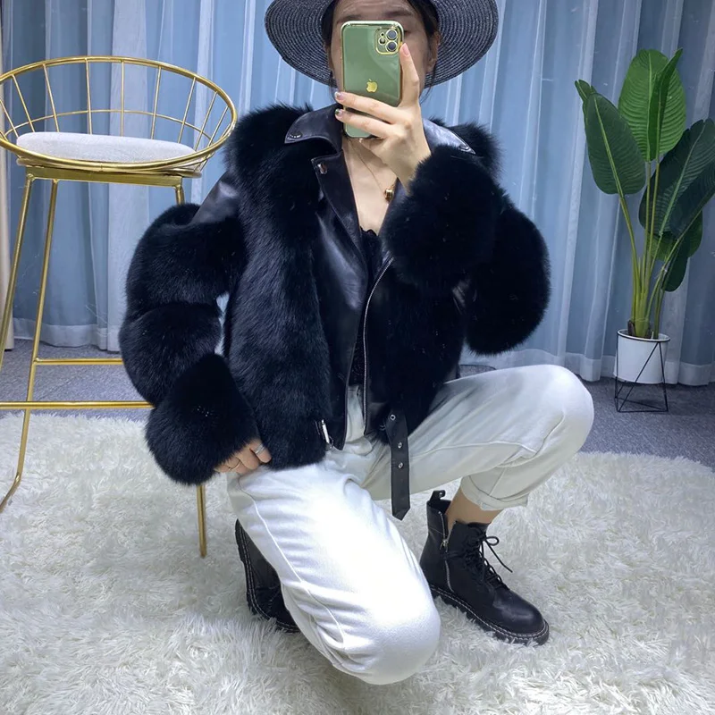 2023 Hot sales New Luxury Women Winter Real Fox Fur Coats High-End Natural Fox Fur Jacket Outwear