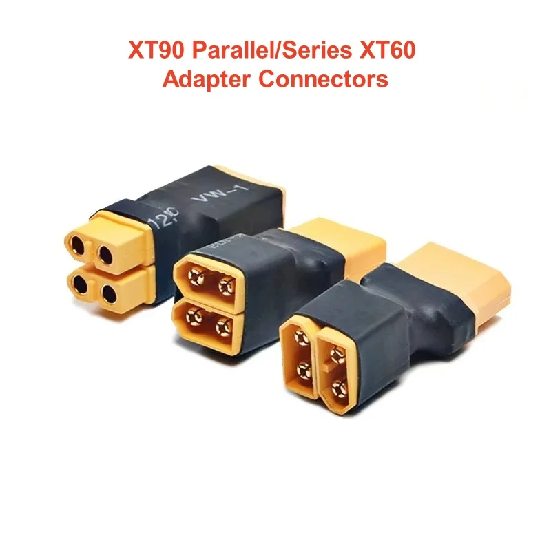 

1pcs XT60 XT90 Parallel/Series Adapter Connectors 1 Female to 2 Male / 1 Male to 2 Female Plug For RC Lipo Battery ESC Adapter