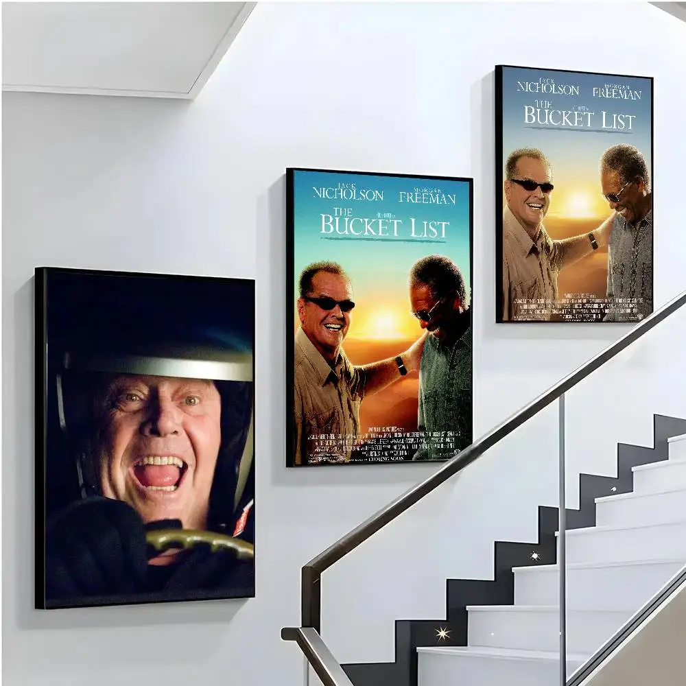 The Bucket List Movie Poster Art Sticky Wall Waterproof Home Living Room Bedroom Bar Aesthetic Decoration