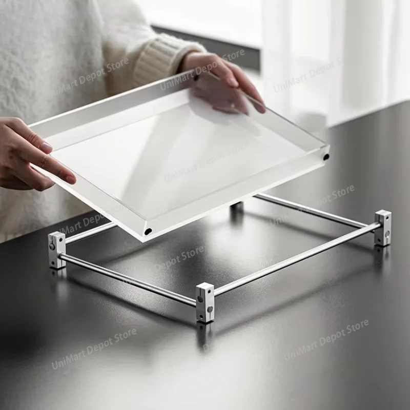 Acrylic Tea Tray Aesthetic Japanese Cuisine Table Coffee Storage Board Organizers Desk Dishes For Serving Teaware Ornaments Gift