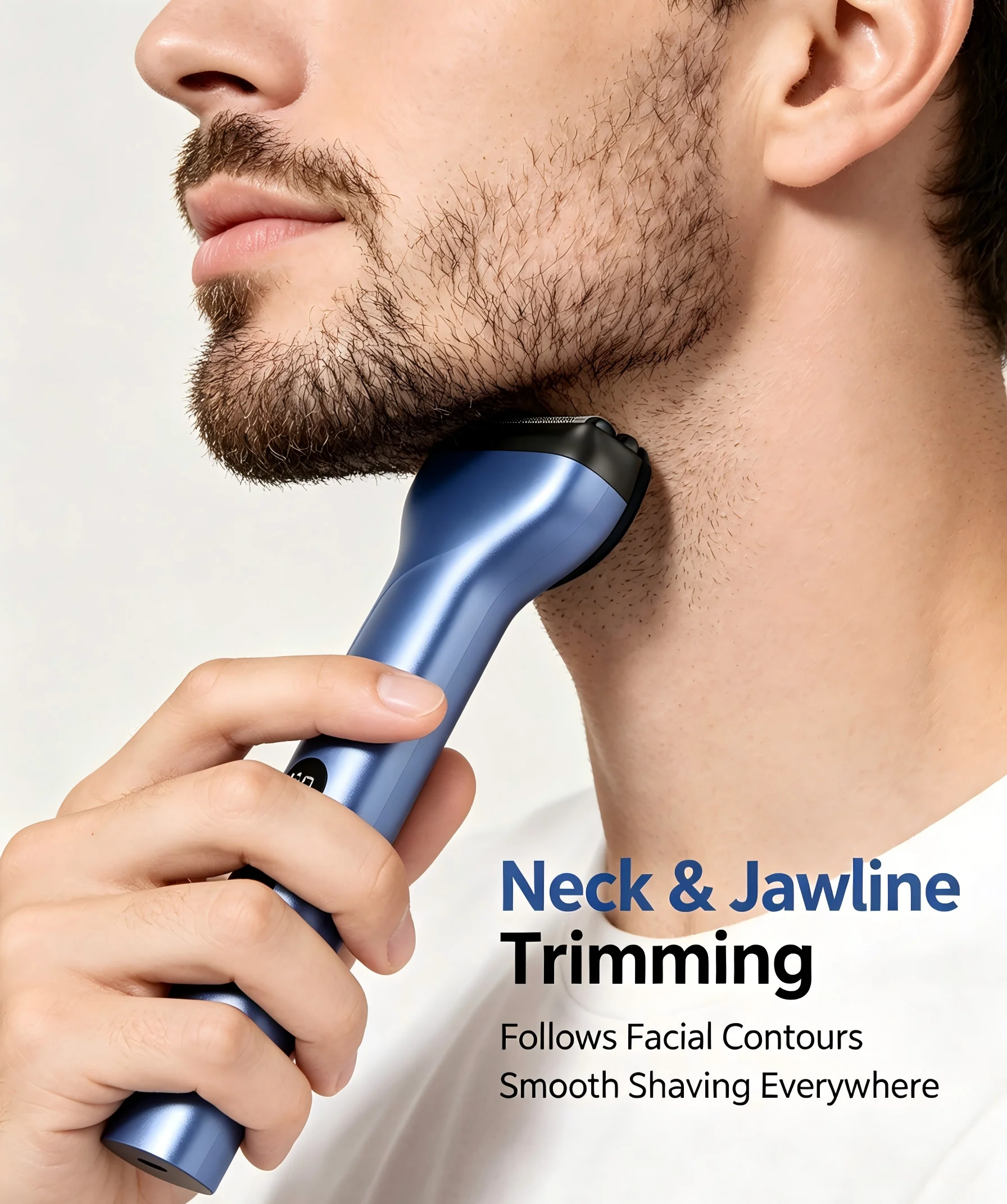 Men's Reciprocating Foil Shaver, 3 Steel Blades Electric Razor, Clean Close Shave