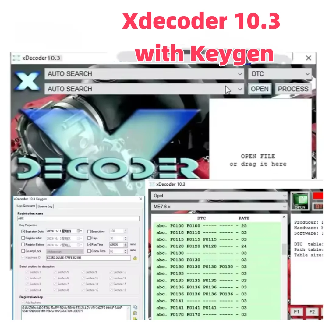 

Xdecoder 10,3 2023, с устройством для удаления Keygen DTC, трещина DTC OFF, удаление программного обеспечения, полная версия для Hyundai/VAG EDC15 EDC16 EDC17 Xdecoder