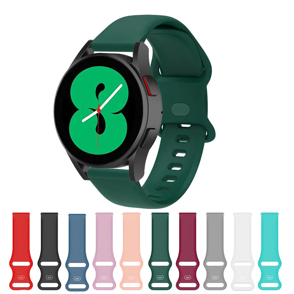 

20mm Silicone Strap Compatible with Samsung Galaxy Watch 4 Classic 46mm 42mm/Watch4 44mm 40mm Bracelet Replacement Wristband
