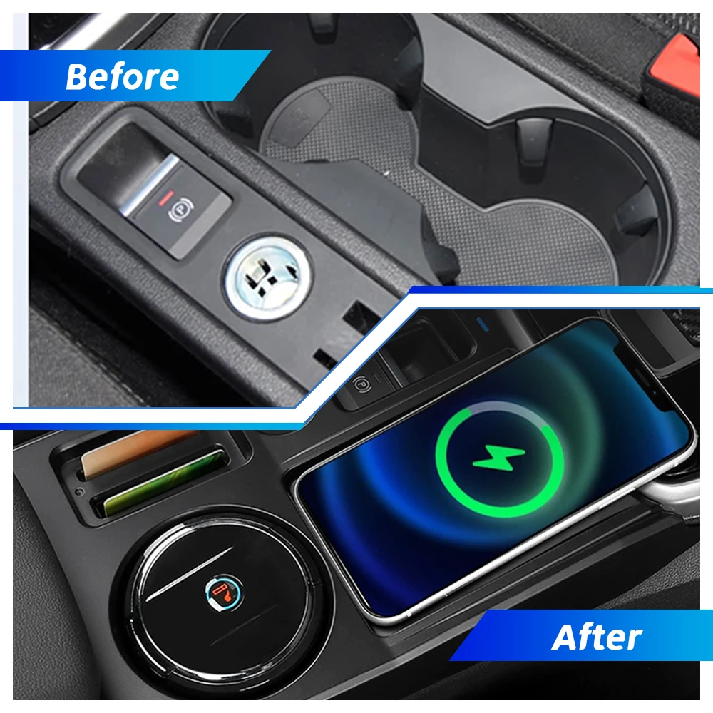 15W Wireless Charger Center Console Panel for Fast Phone Charging Car Audi Q3 2021-2023 LHD Specific Model