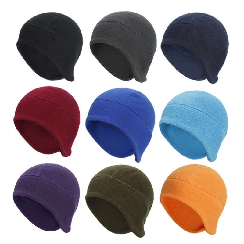 Plain Stretch Beanie Hat Sports Running Cycling Soft Lightweight Ear for Protect