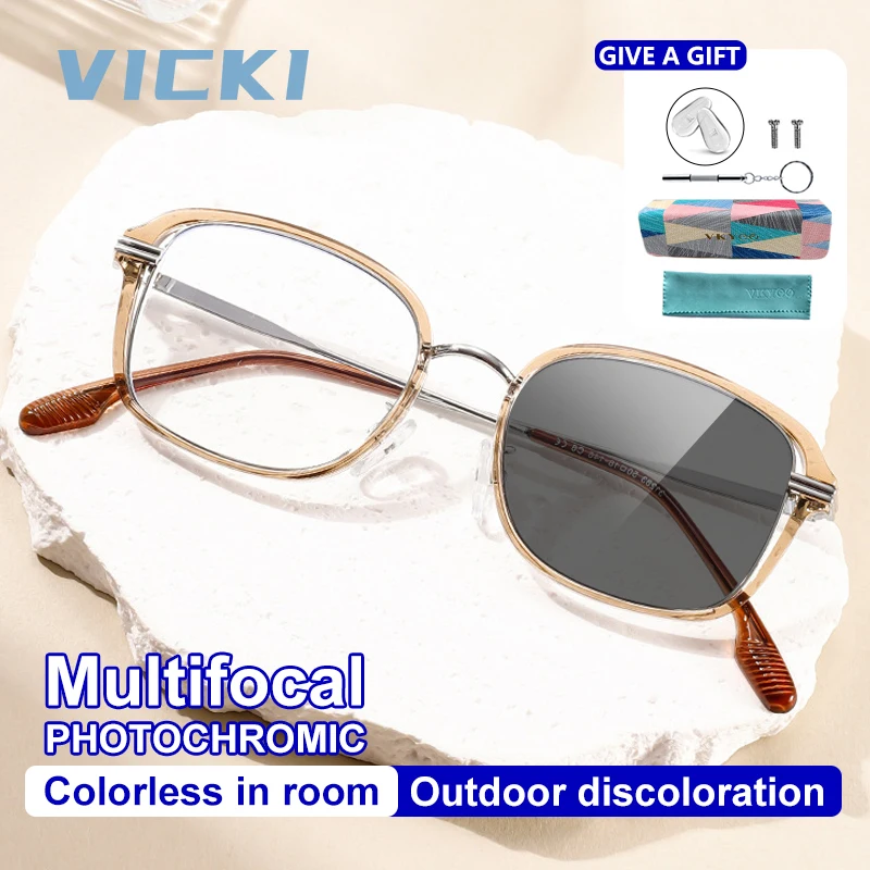 

VICKI женские модные легкие очки с настраиваемыми рецептами, защита от синего света, мультифокальные линзы 31283