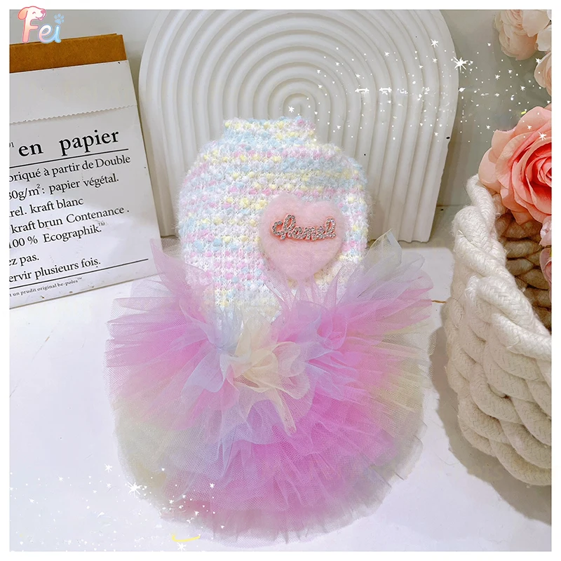 

Romantic Lace Pet Dog Wedding Dress, Long - Train Costume for Small Dog, High - End Apparel for Pet Photography & Ceremony