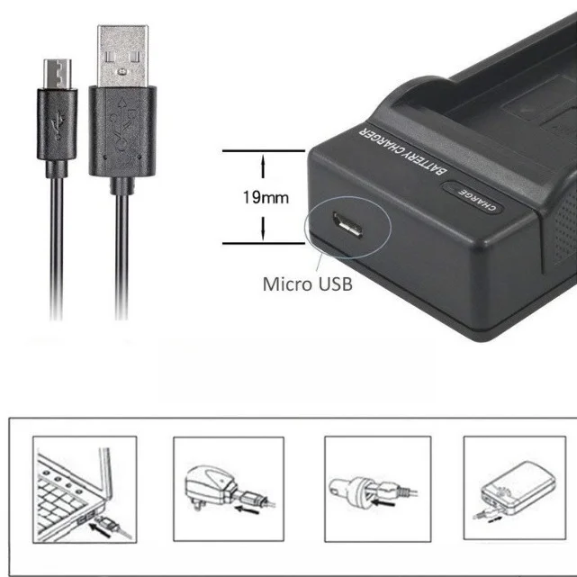 شاحن USB مزدوج لبطاريات FV50/FV70/FV100/FM50/FM500H/F97 سريع مايكرو USB ونوع C شحن LED مؤشر الطاقة لسوني