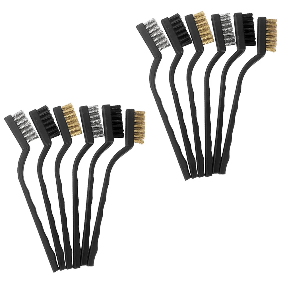 

12Pcs Durable Copper Wire Brushes Rust Cleaning Scratch Brushes for Narrow Spaces Motor Window Use Scratch Wire Brush