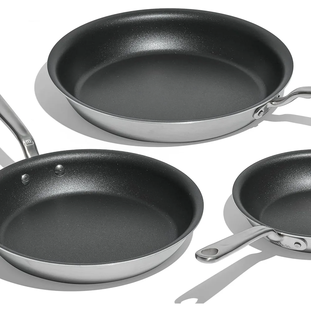 Cookware - ProCoat Non Stick 3 Piece Frying Pan Set (Includes 8