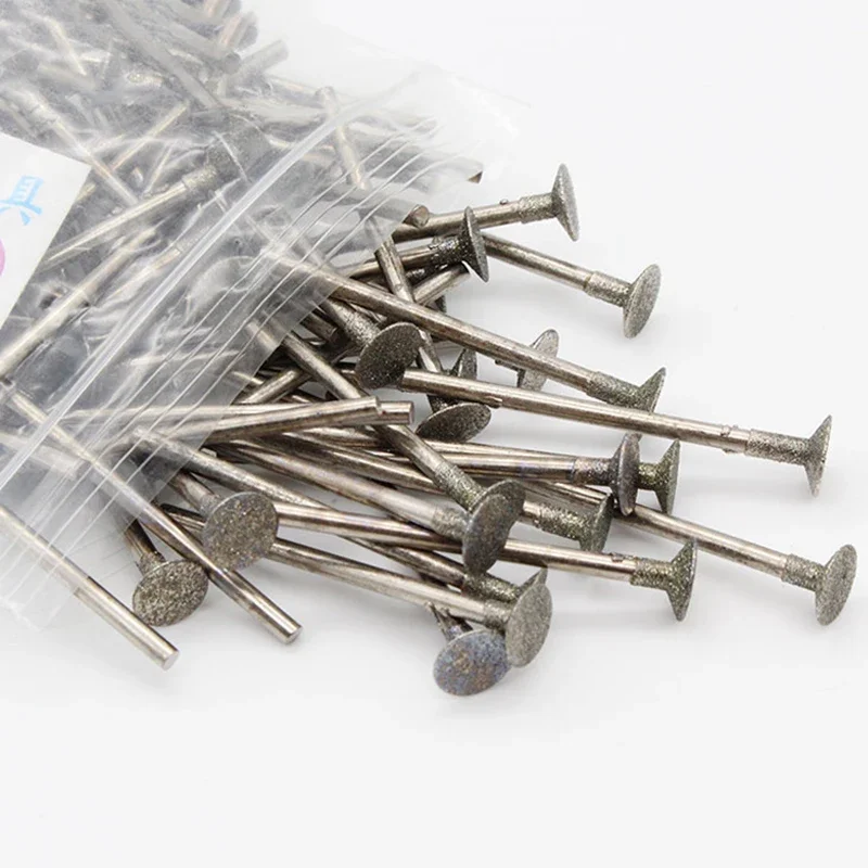 1-10pcs 0.5~16mm H-Needle Bowl Shape Electroplated Diamond Head 2.35/3 Shank Burr Grinding Engraving Bit for Dremel Rotary Tool