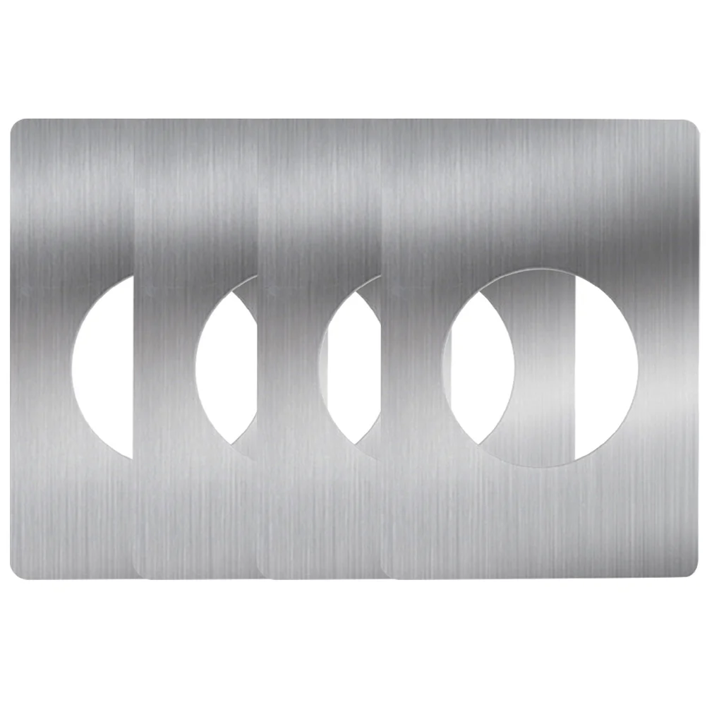 4 قطعة لوحات التعزيز الفولاذ المقاوم للصدأ قفل الباب طقم تصليح ثقب حشو للمطبخ الحمام غرفة المعيشة باب سترايك لوحة #4