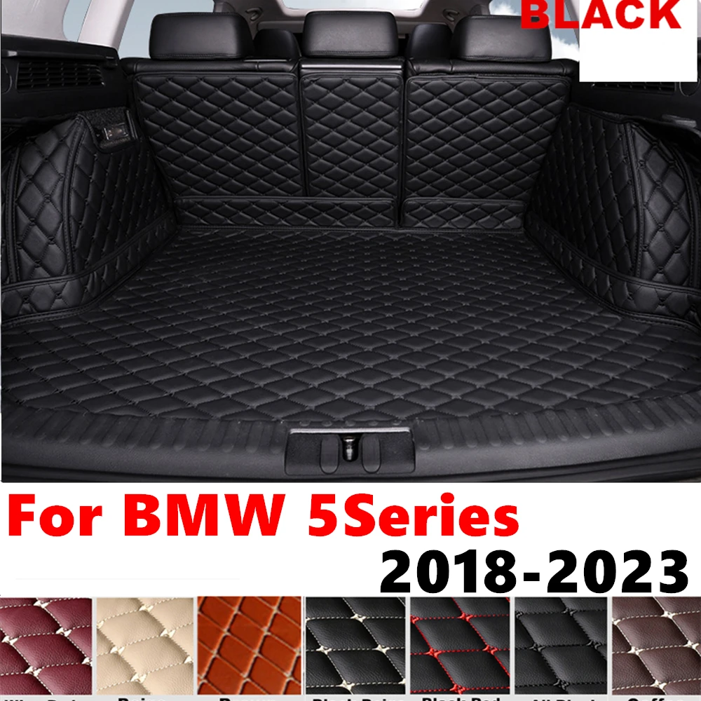 Full Set Car Rear trunk mat for BMW 5 Series 2023 2022 2021 20 2019 2018 Cargo Liner Tail Boot luggage Pad Carpet Interior Parts