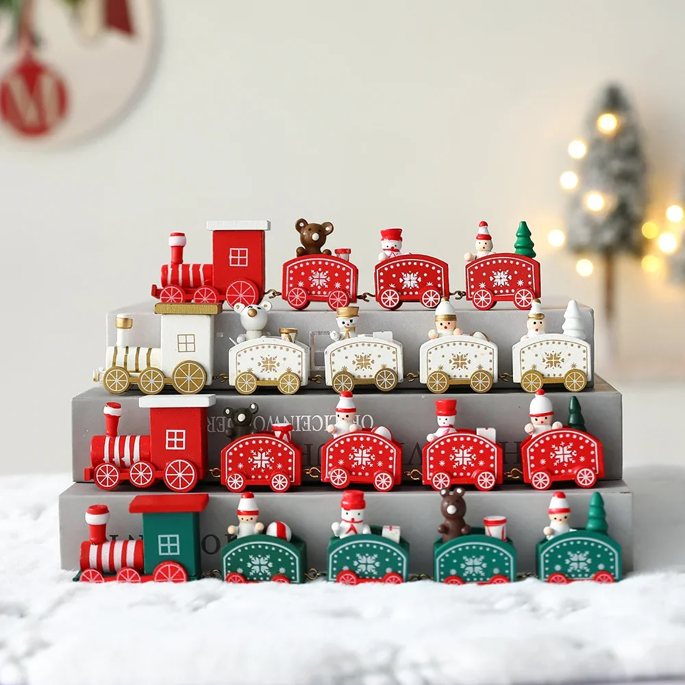 Train Christmas Ornament Merry Christmas Decoration For Home Table 2023 Xmas Gifts Noel Natal Navidad Happy New Year 2023