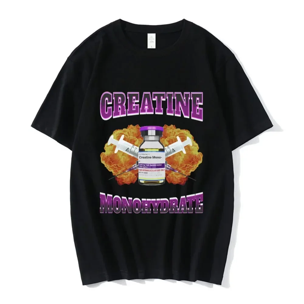 

Creatine Monohide Meme Graphic T-shirt Men's and Women's Fashion Hip Hop T-shirt Casual Short Sleeve Plus Size T-shirt Unisex