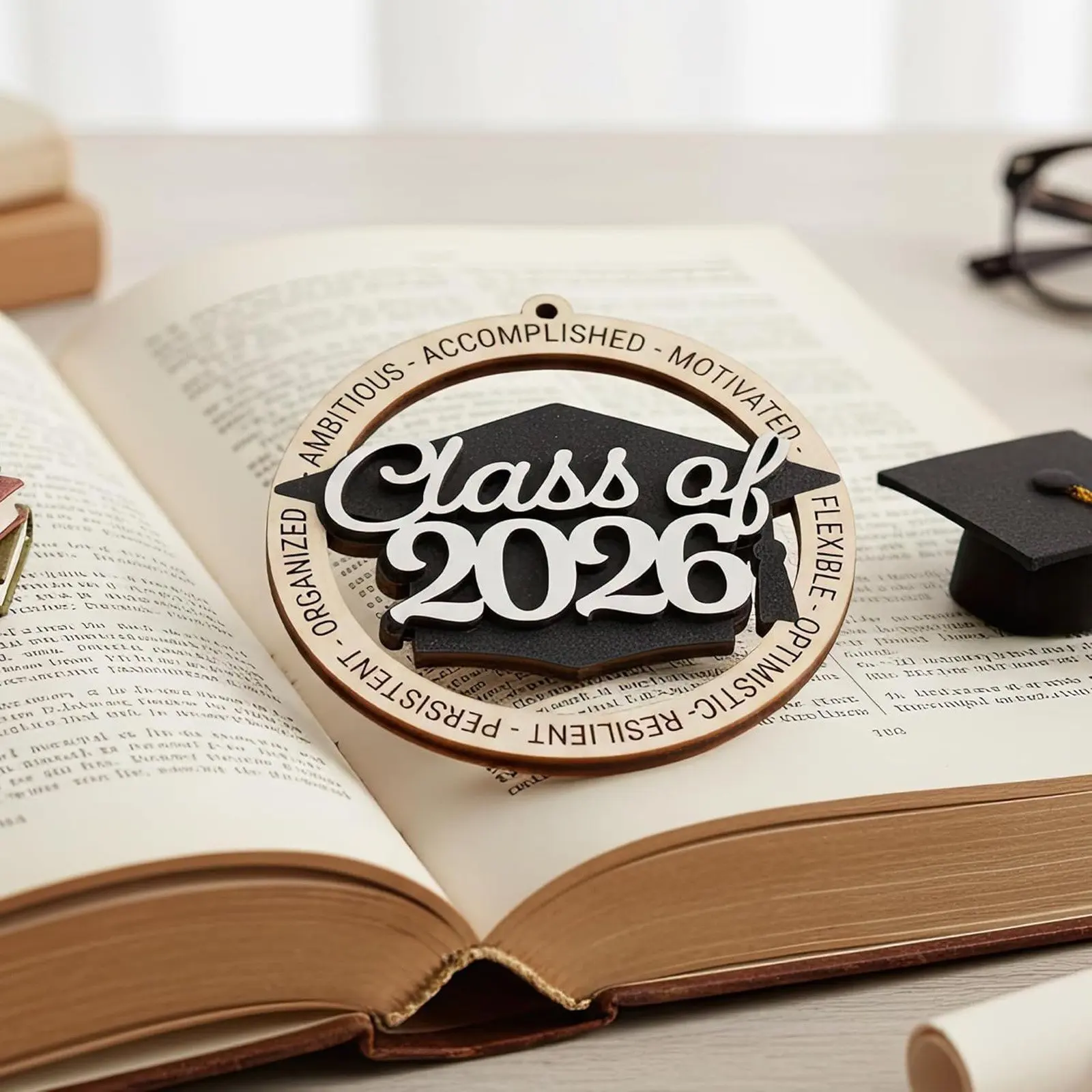 Class of 2026 Ornament, Wooden Graduation Ornaments, Graduation Gifts for Son, Daughter, College Senior High School