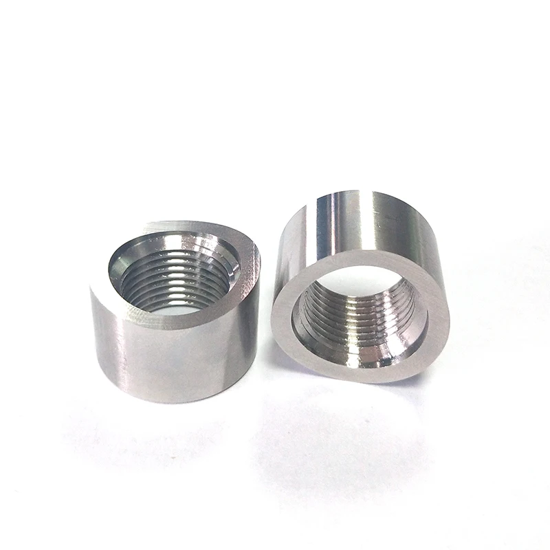 M18x1.5 304 Stainless Steel Curved Notched O2 Oxygen Sensor Weld Bung Thread Nut Universal Exhaust Pipe Mount Adapter Auto Parts