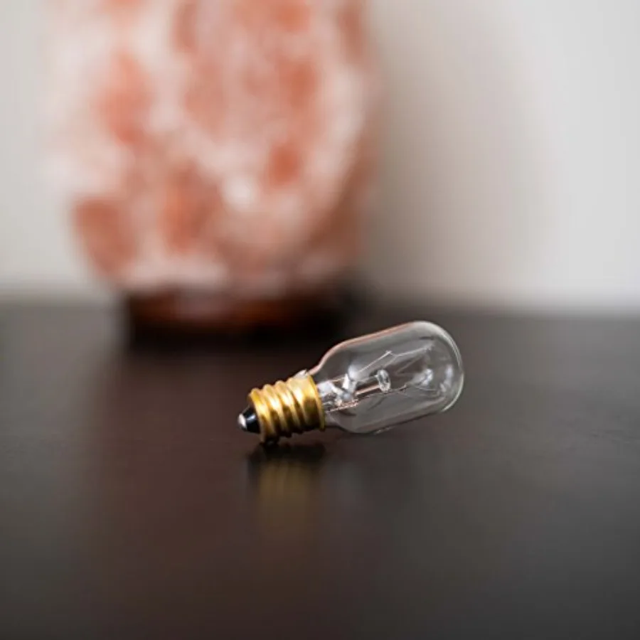 Himalayan Dimmable Salt Lamp Light Bulbs 25 Watt - Candelabra Bulb Adapter - Warm White Light - E12 Light Bulb - 2500 Hour Life