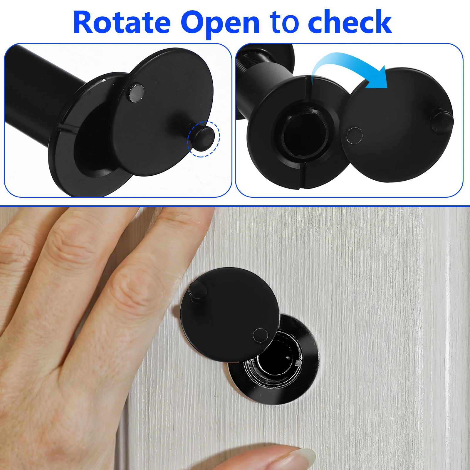 زاوية واسعة عارض الباب ثقب الباب 220 درجة عدسة زجاجية بصرية شفافة قابلة للتعديل للاستخدام المنزلي والمكتب والفندق