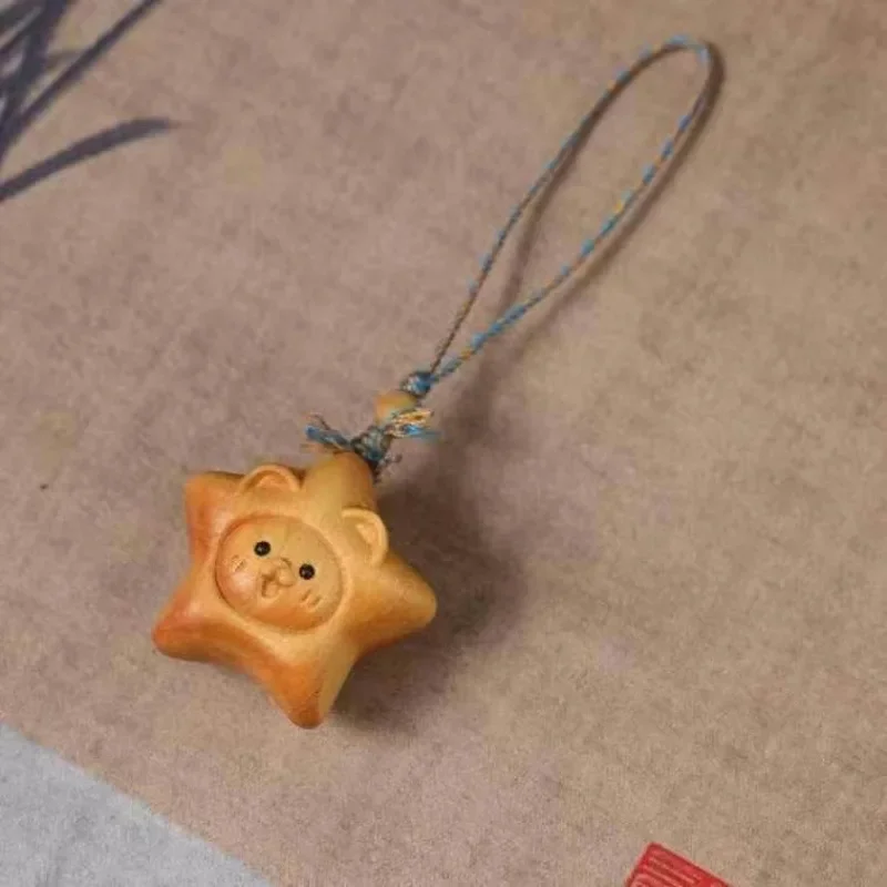 

Деревянные милые маленькие звезды, статуя, украшения, миниатюрная цепочка для телефона, кулон, аксессуары «сделай сам», деревянная фигурка, подарок на день рождения
