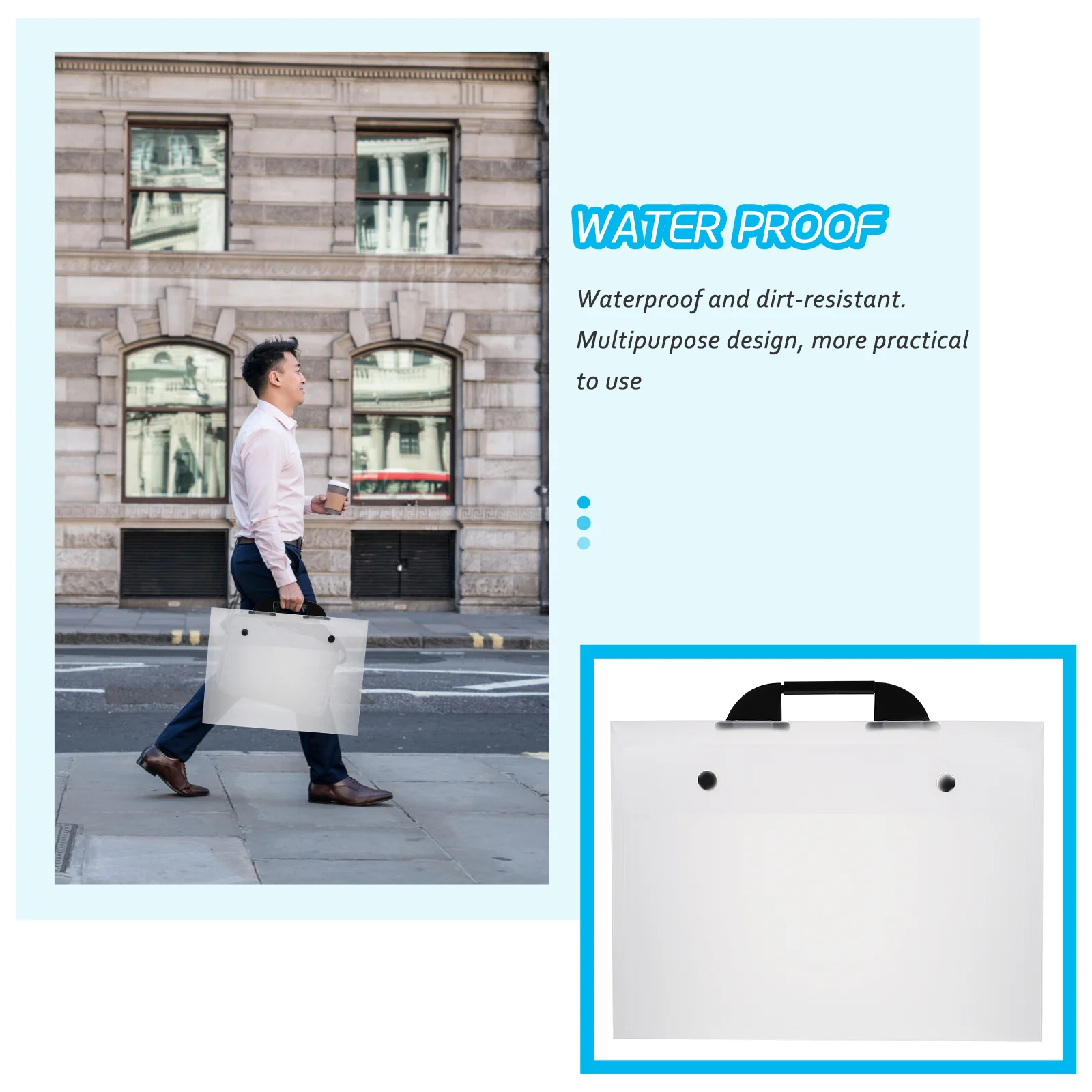 A3 Album Clip Briefcase Paintings for Professional Drawing Artist Bag Sketching Artwork Portfolio Combination Student